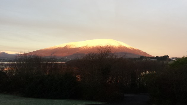 The snow-capped Nephin in Co Mayo