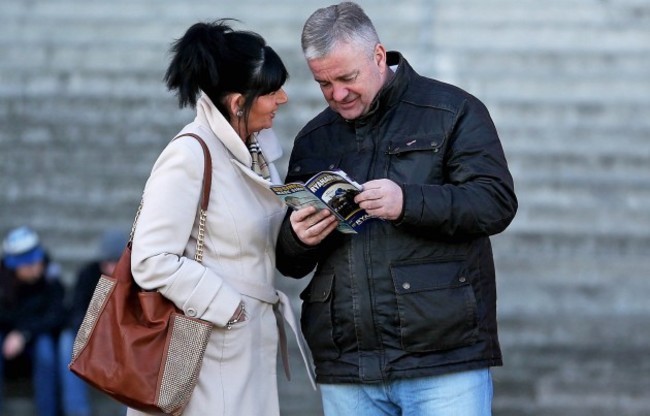 Racegoers at Leopardstown today