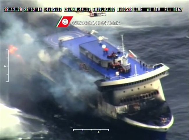 Greece Ferry Fire