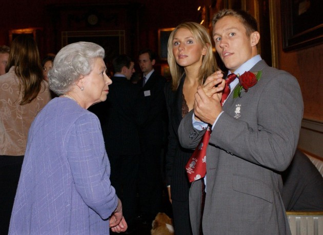 Queen Elizabeth II talks to Jonny Wilkinson