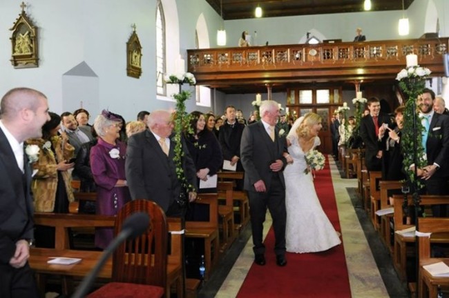 The moment the bride cops her brother surprised