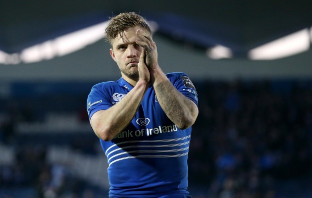 Ian Madigan applauds the crowd after the game