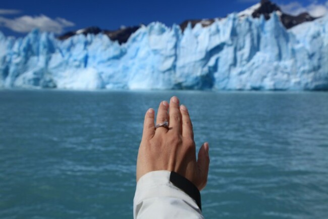 Engaged! at Perito Moreno Glacier