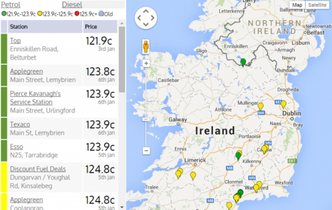 fuels price around the country