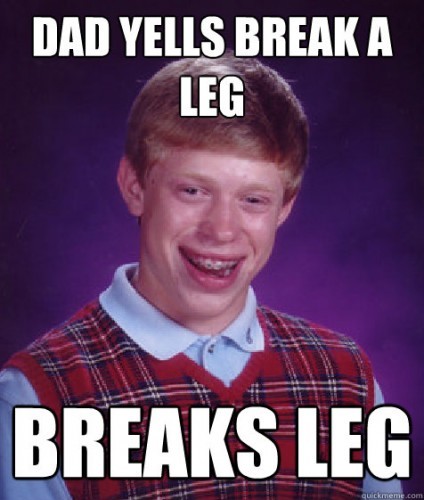 breaks leg meme