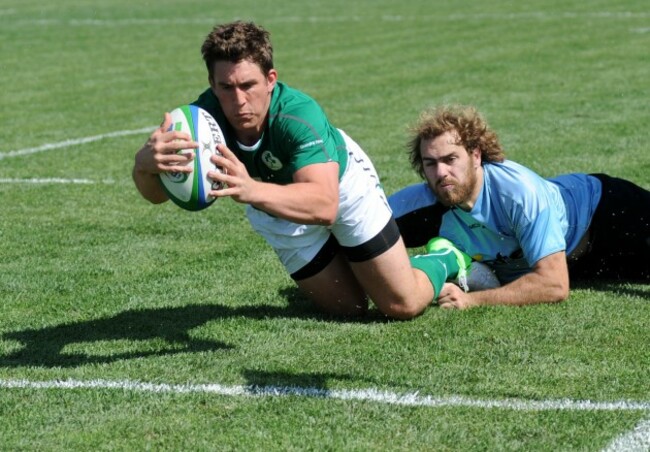 Ian Keatley is tackled