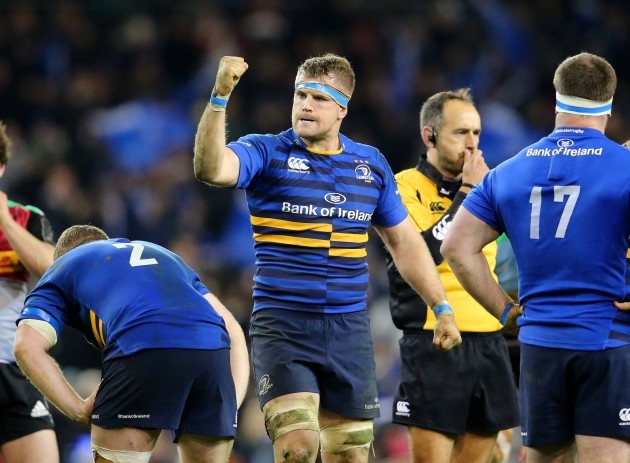 Jamie Heaslip celebrates after the final whistle