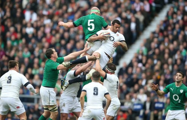 Courtney Lawes  wins a line-out