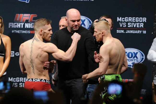 Conor McGregor with Denis Siver