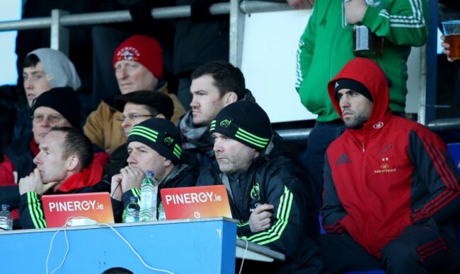 Ian Costello, Brian Walsh and Anthony Foley with Conor Murray