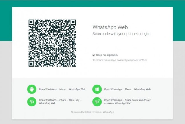 WhatsApp web version