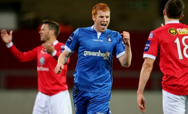 Rory Gaffney celebrates scoring his sides first goal