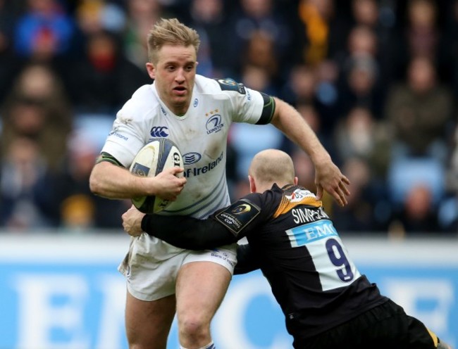 Luke Fitzgerald tackled by Joe Simpson