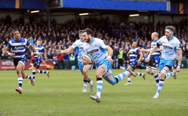 Alex Dunbar scores their first try of the game