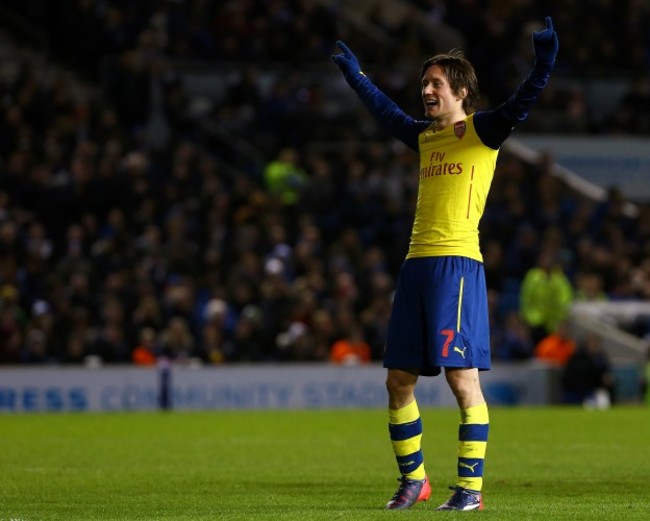 Soccer - FA Cup - Fourth Round - Brighton and Hove Albion v Arsenal - AMEX Stadium