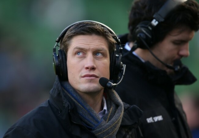 Ronan O'Gara working for RTE Television