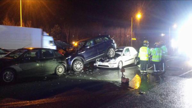 Fire Bridge at a collision on the M50. P