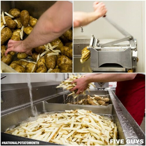 Our potatoes are cut fresh each morning. Once ...