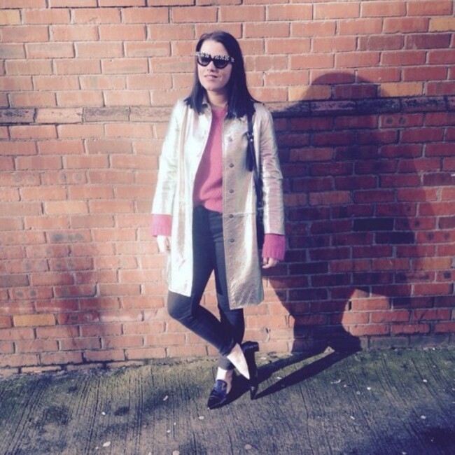 No socks, sunnies and a shiny coat #ootd @liketoknow.it www.liketk.it/NPLE #liketkit