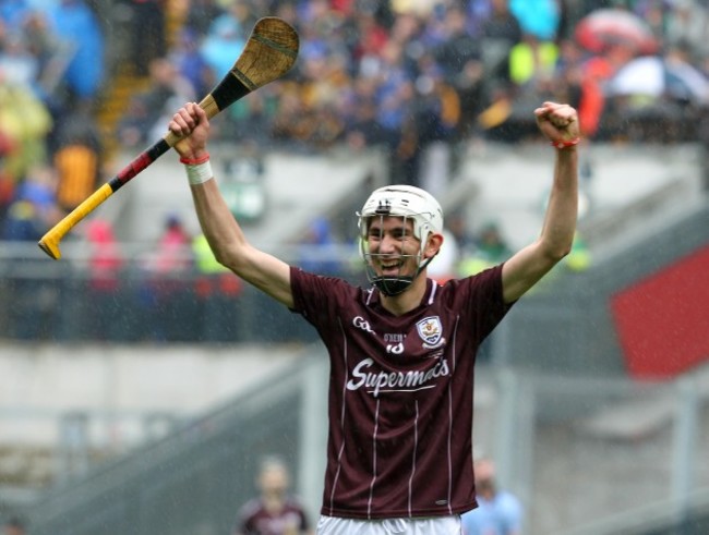 Jason Flynn celebrates at the final whistle