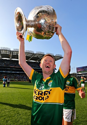 Colm Cooper lifts the Sam Maguire cup