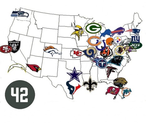 NFL Map, Teams