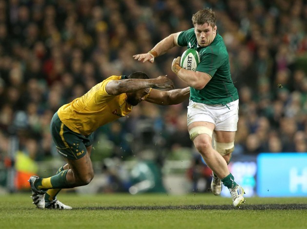 Sean O'Brien in action against Australia
