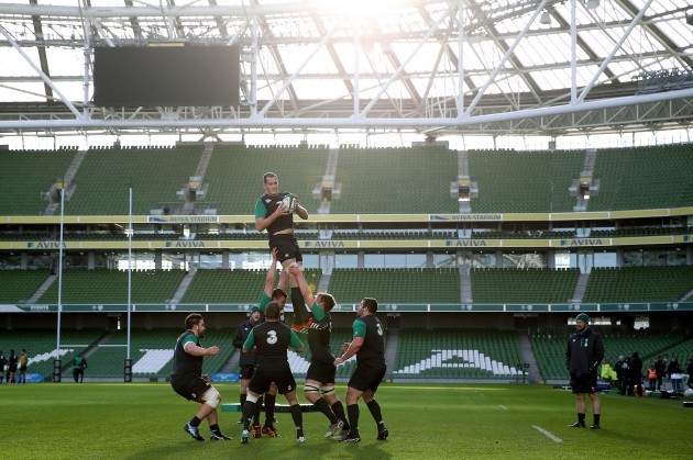 Devin Toner during line-out practice