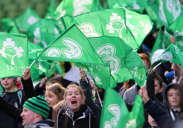 Ireland supporters at the open training session