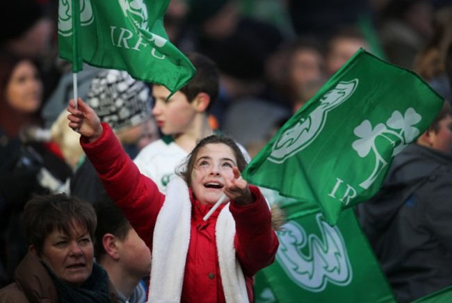 Ireland supporters at the open training session