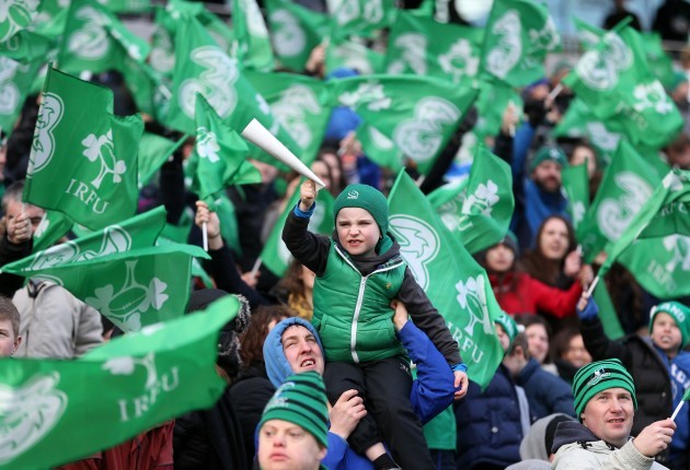 Ireland supporters at the open training session
