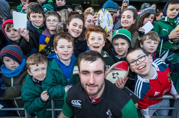 James Cronin with Ireland supporters