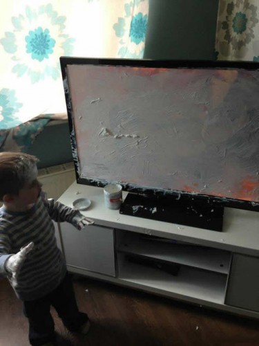 funny-TV-boy-paint-mess