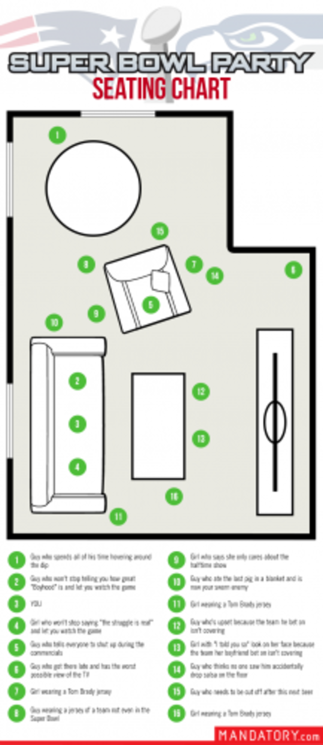 Super Bowl Seating Chart