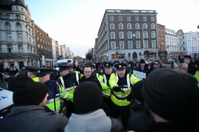 Water Protest. Pictured water protests