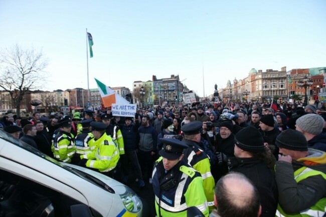 Water Protest. Pictured water protests