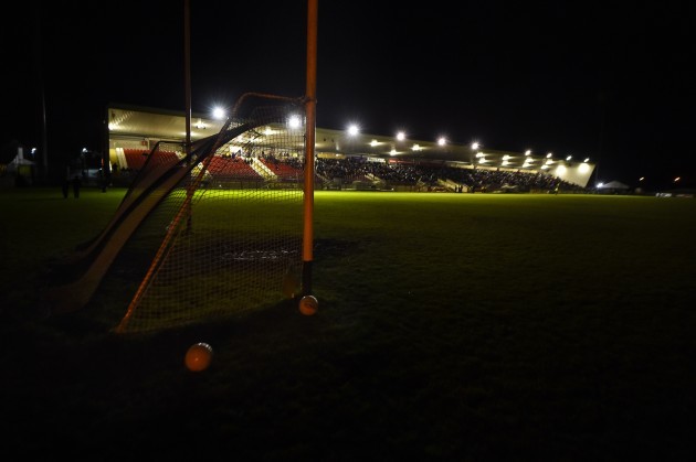 General view of Healy Park after the floodlights went off