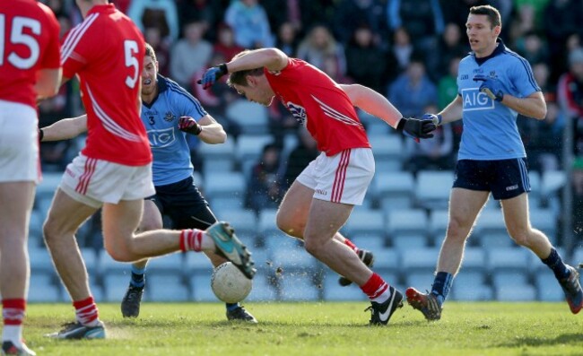 Conor Dorman scores his side's first goal