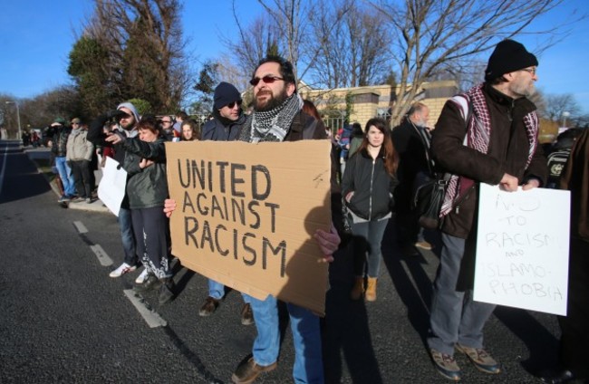 Protest outside mosque - Dublin