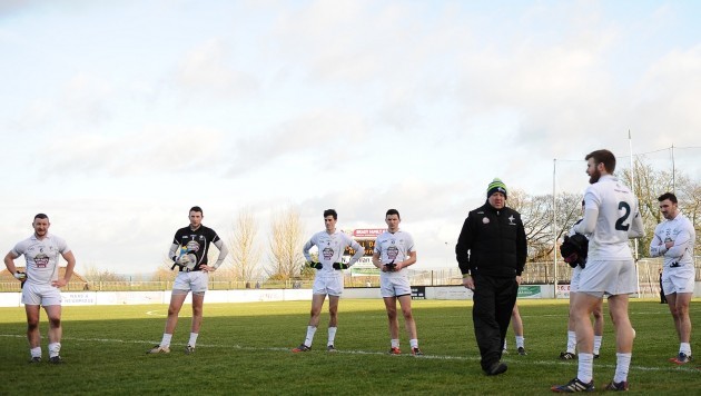 Kildare players dejected after the game