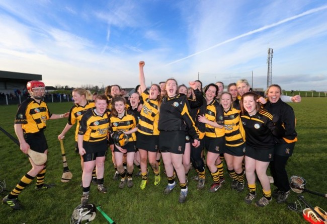 Lismore players celebrate after the game