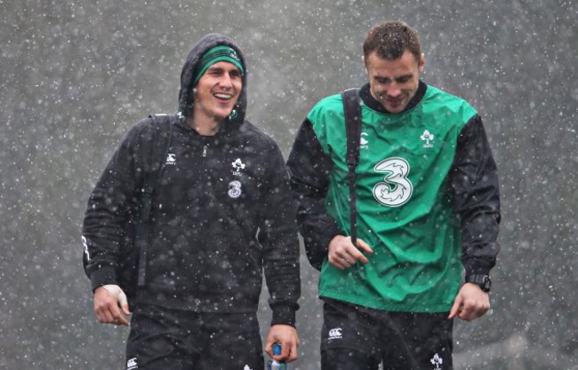 Ian Keatley and Tommy Bowe