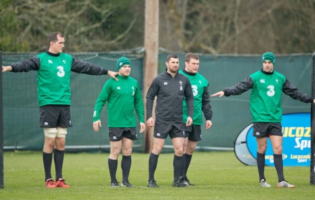 Devon Toner, Gordon D'Arcy, Rob Kearney, Jack McGrath and Conor Murray