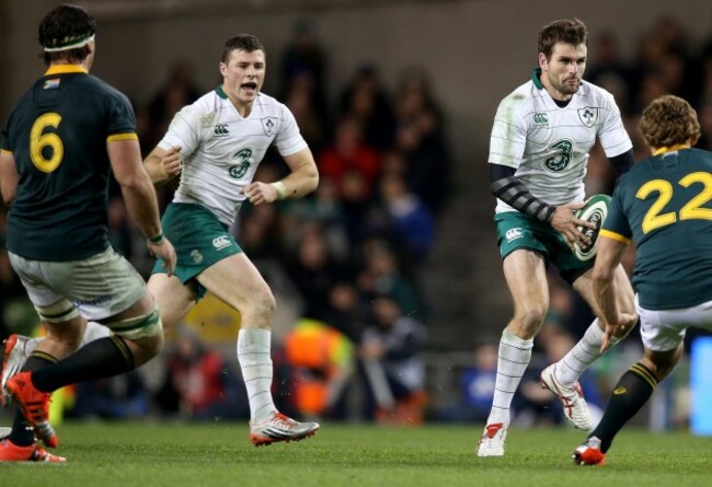 Jared Payne supported by Robbie Henshaw