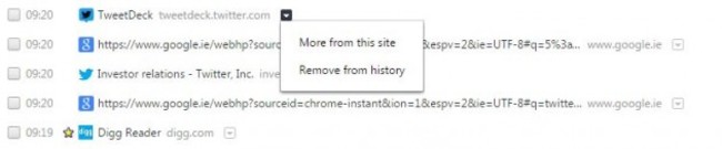 Chrome history