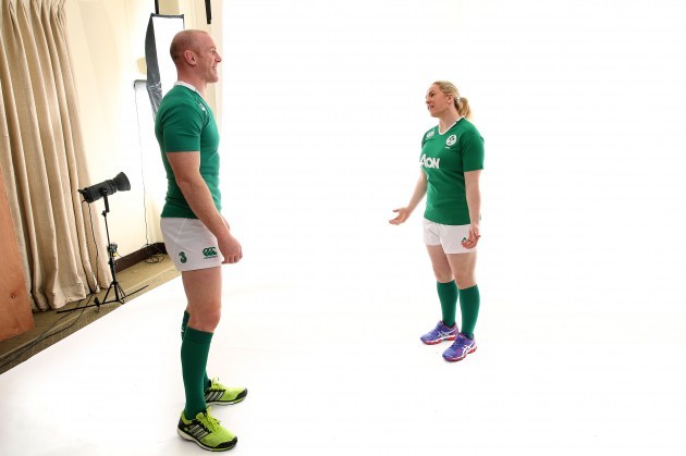 Paul O'Connell with Niamh Briggs