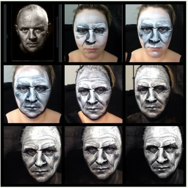 #tbt #anthonyhopkins attempt :D x #makeup #facepainting