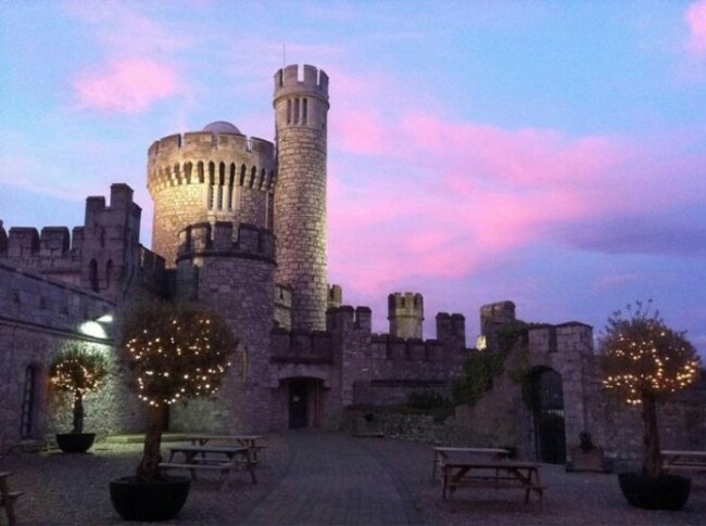 The sun setting over CIT BCO