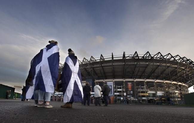 Fans outside the stadium before the game