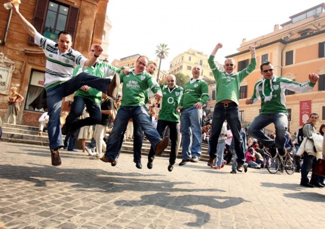 Irish fans in rome